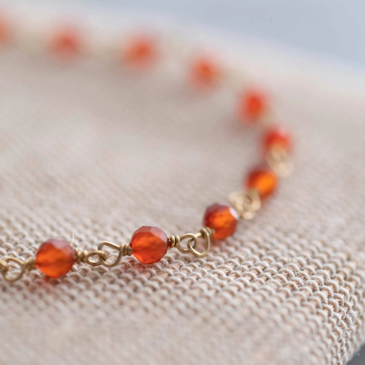 Harmony Carnelian Gold Plated Bracelet