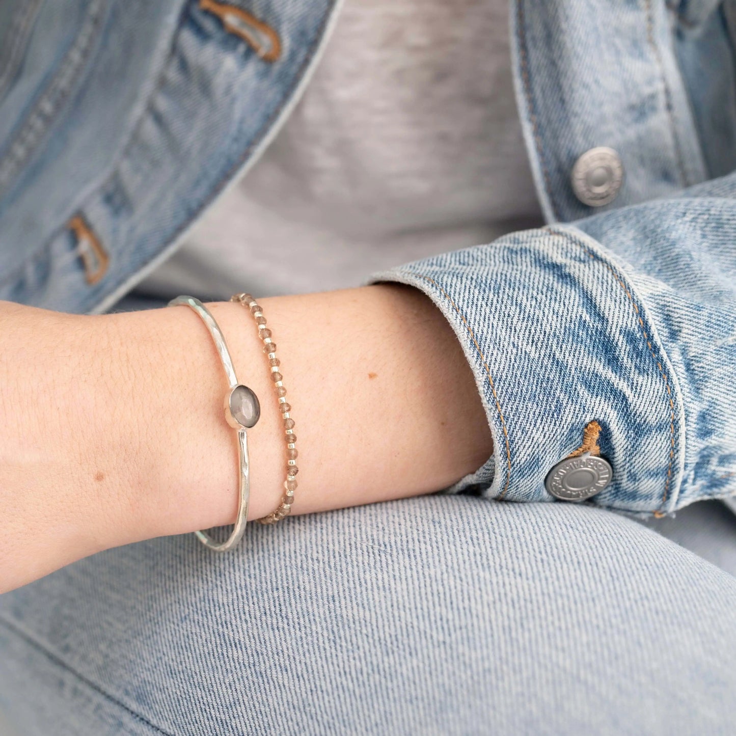 zilveren klemarmband bracelet rookkwarts