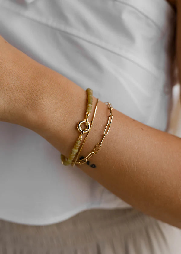 Armband Square- 3 micron goud verguld op gerecycled 925 sterling zilver
