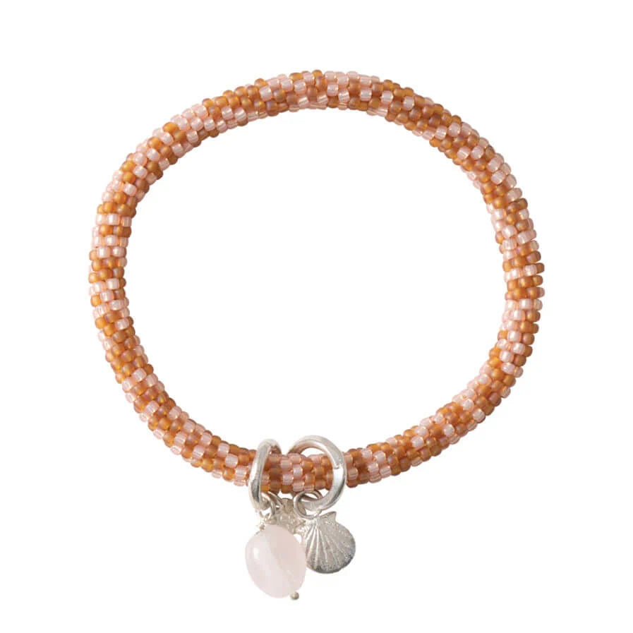 Jacky Multi Color Rose Quartz Silver Bracelet