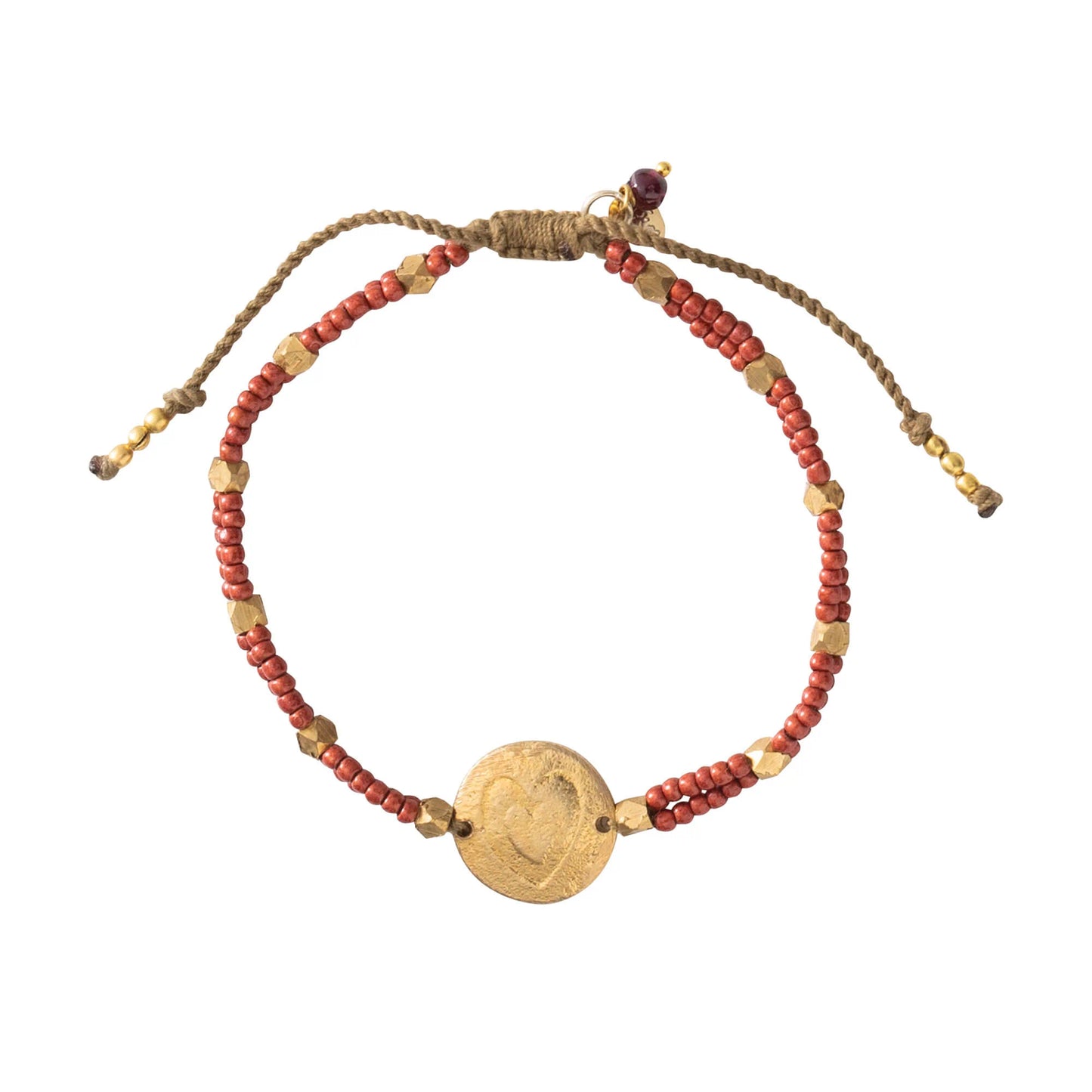 Gratitude Garnet Gold armband