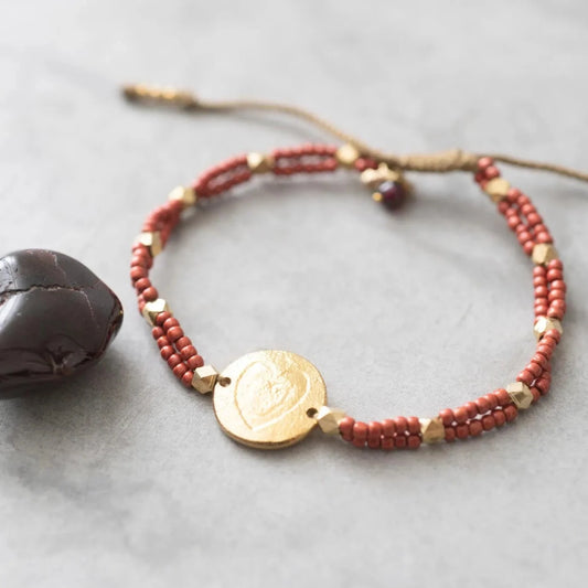 Gratitude Garnet Gold Bracelet