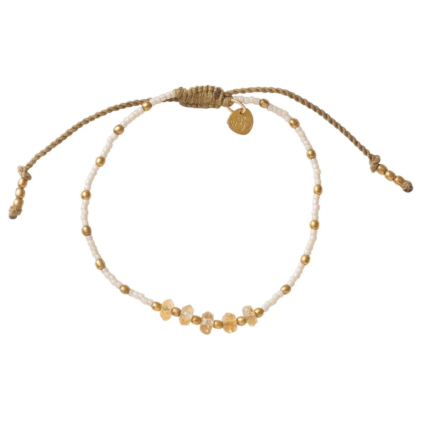 Armband Wit Goud Citrien
