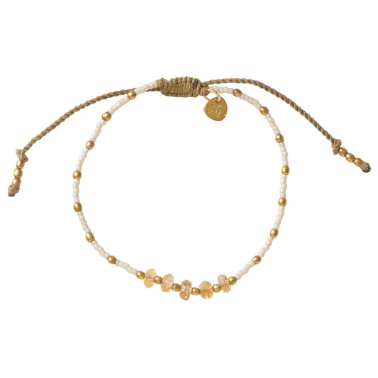 Armband Wit Goud Citrien