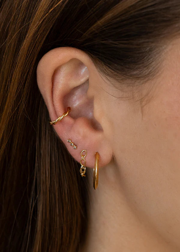 Oorbel Lola- 3 Micron goud verguld op gerecycled 925 sterling zilver
