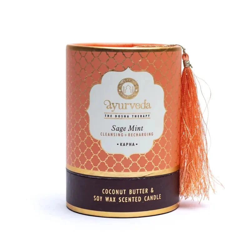 Sojawas kaars geschenkdoos geur Salie Munt