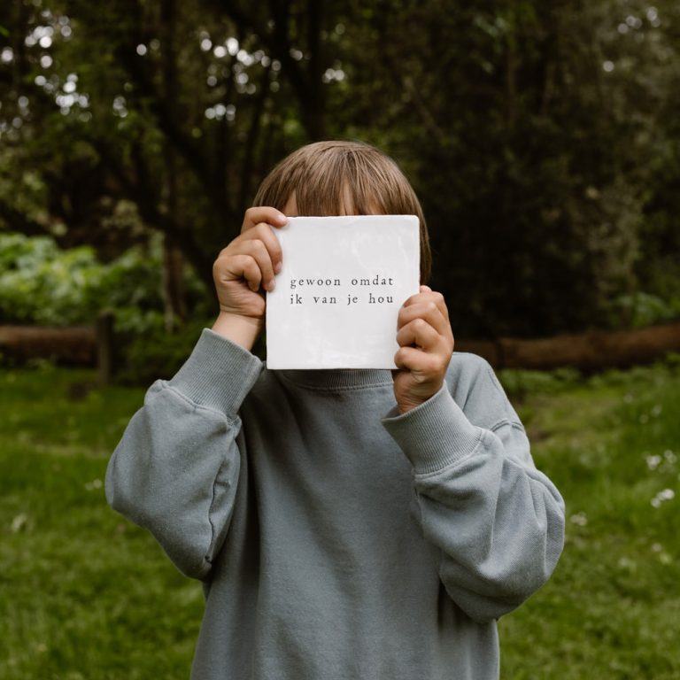 model met tegeltje gewoon omdat ik van je hou