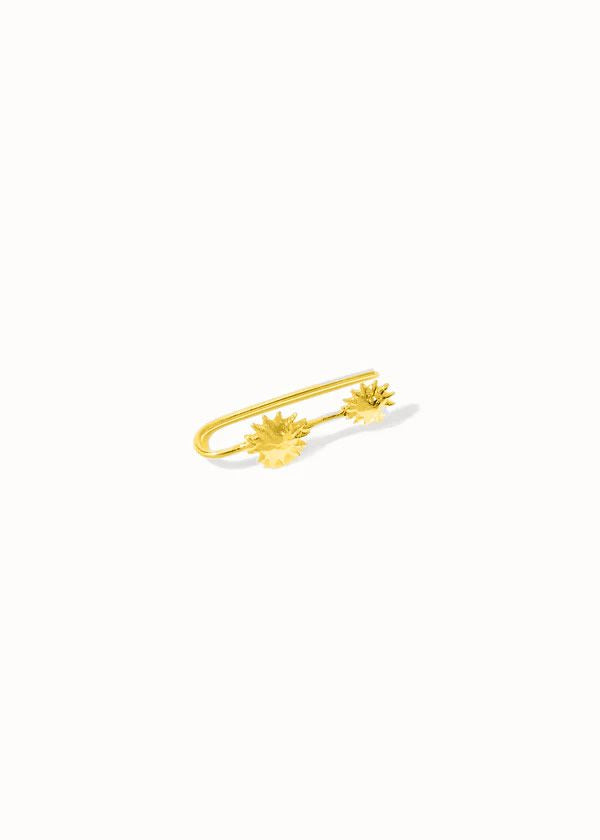 Oorbel Sol - 3 Micron goud verguld pp gerecycled 925 sterling zilver
