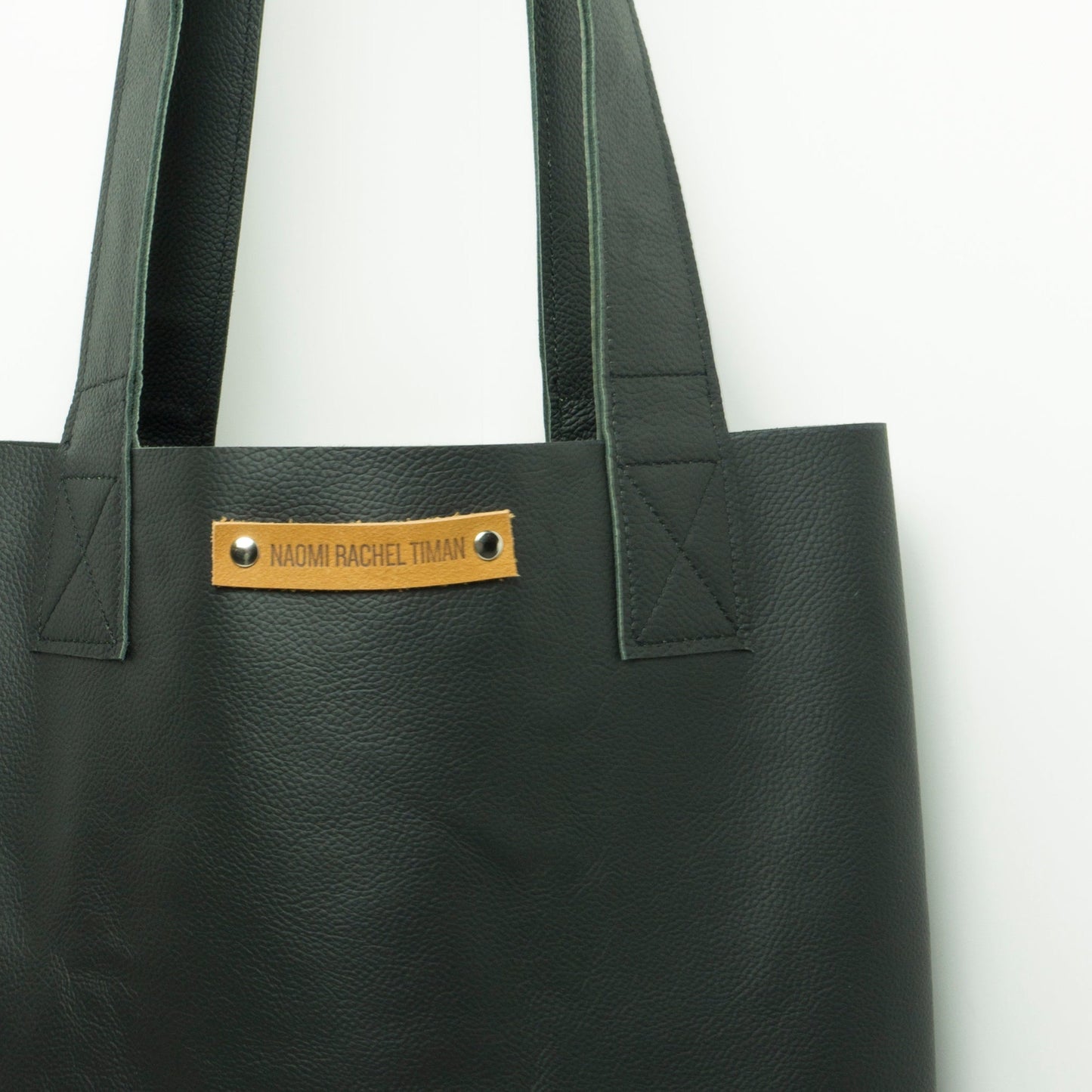 Gerecycled Leren Totebag Zwart Naomi Rachel Timan