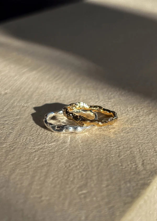 Ring Luna - 3 micron goud verguld op gerecycled 925 sterling zilver