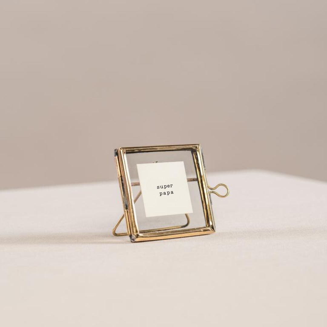 Harmonized klein goud lijstje met een kaartje met tekst Super papa