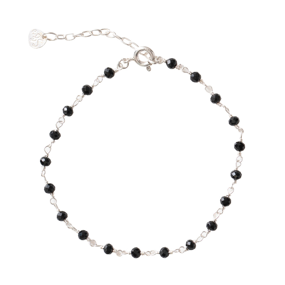 fairtrade armband | A Beautiful Story Harmony Black Onyx Sterling Silver Bracelet