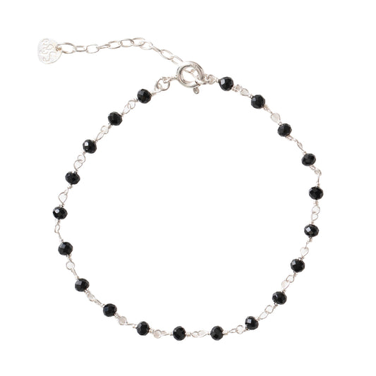 fairtrade armband | A Beautiful Story Harmony Black Onyx Sterling Silver Bracelet