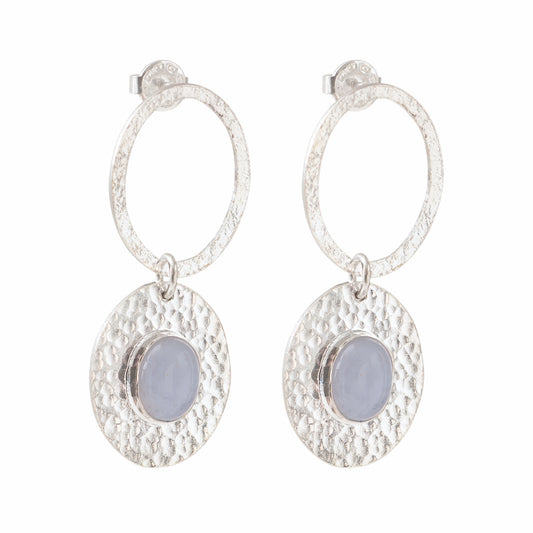 Oorbellen Thankful Blue Lace Agaat