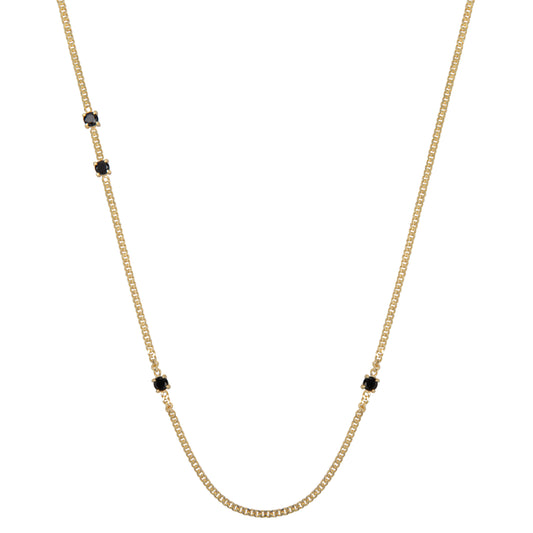 Harmonized 2.5 Goud vermeil Ketting zwarte spinel Ana Dyla