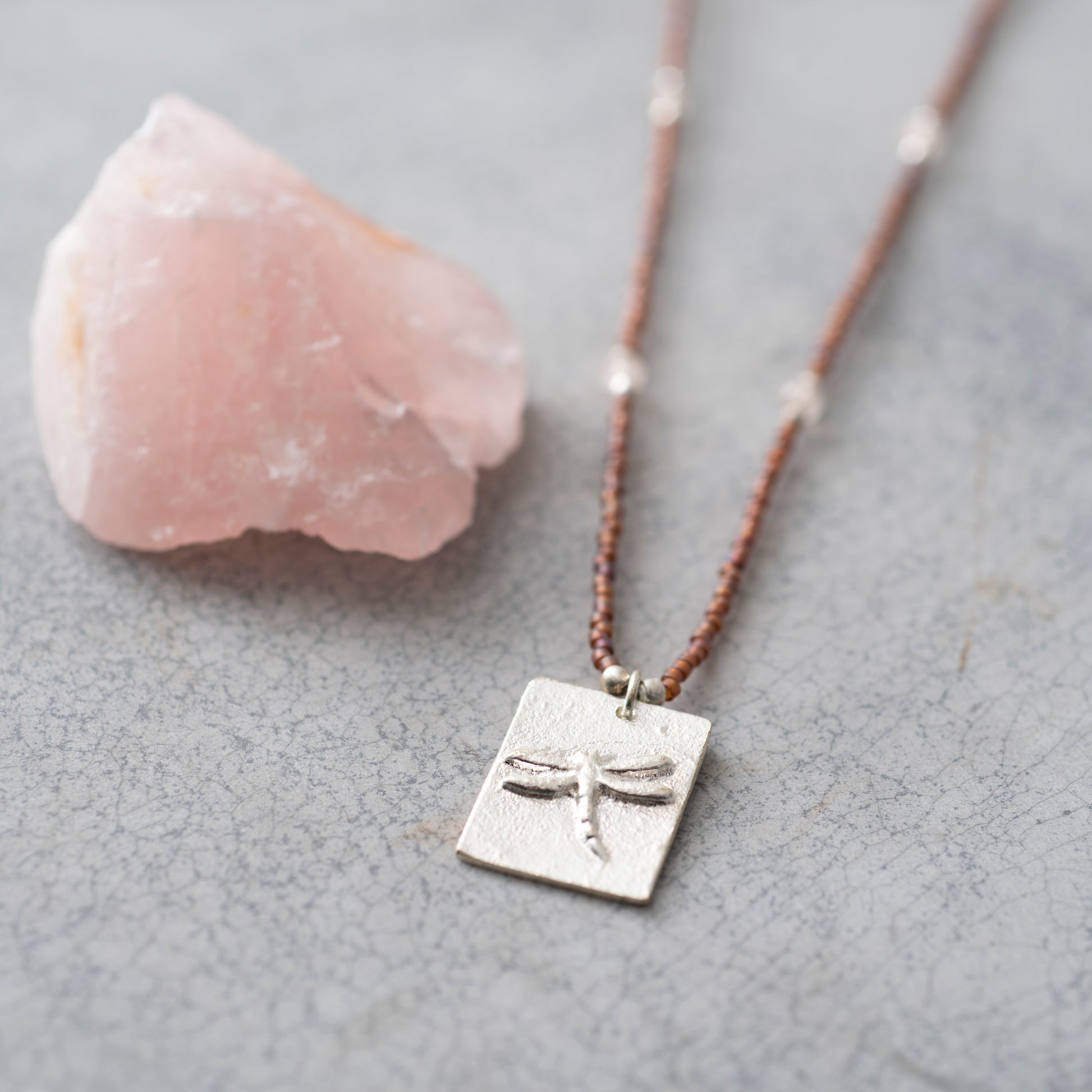 Rose Quartz Silver Necklace Fairtrade Jewelry