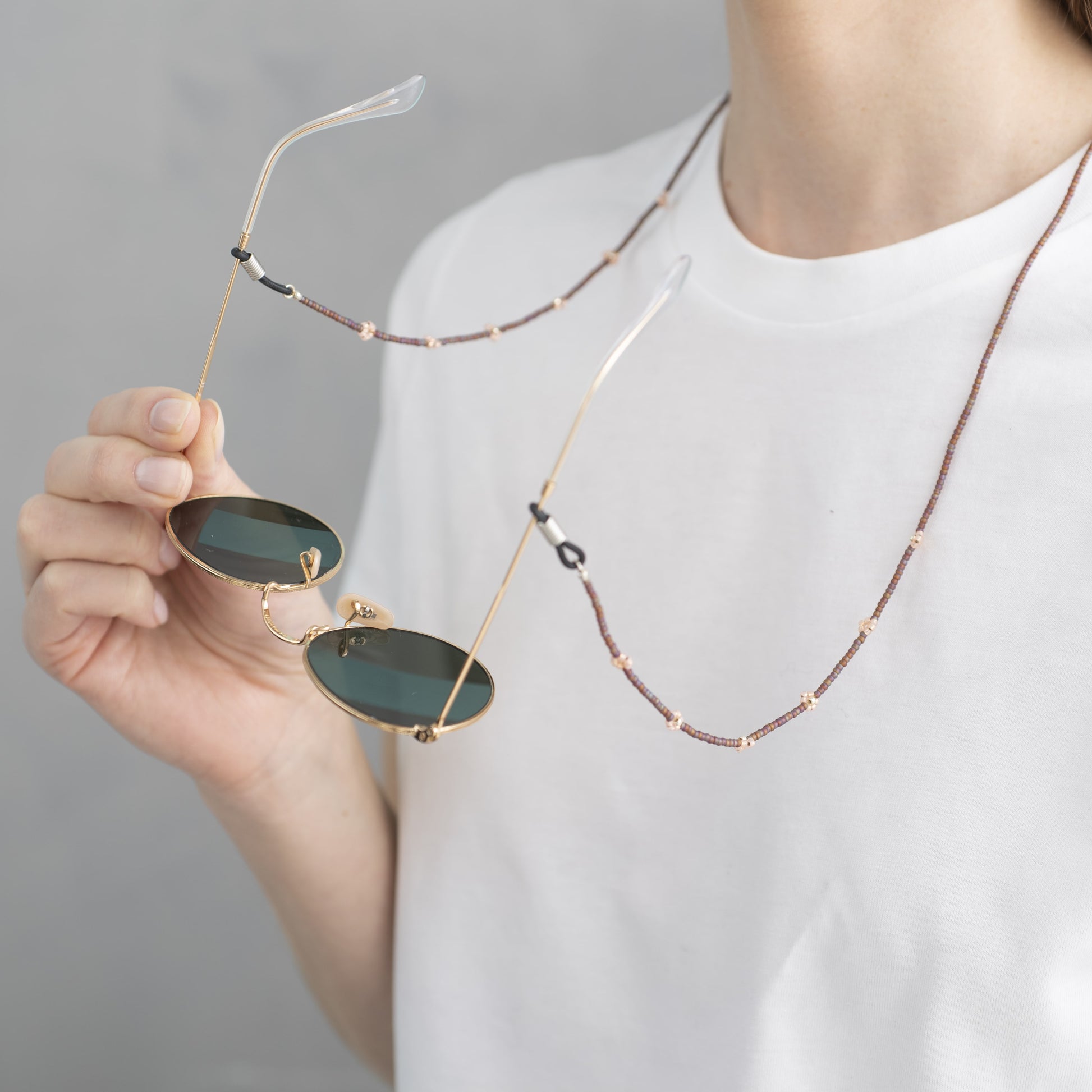 Duurzame Mode | A Beautiful Story Flower Rose Quartz Silver Glasses Cord