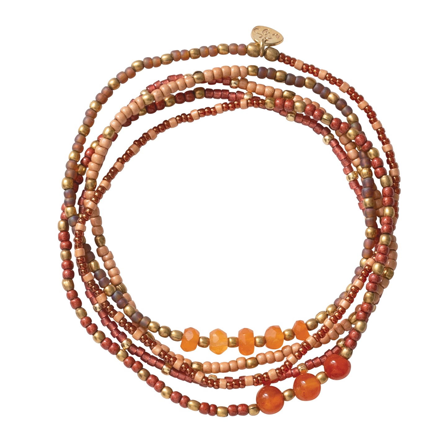 Oranje Carneool Armband Harmonized Wikkelarmband A Beautiful Story