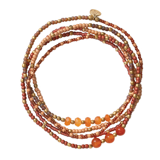 Oranje Carneool Armband Harmonized Wikkelarmband A Beautiful Story