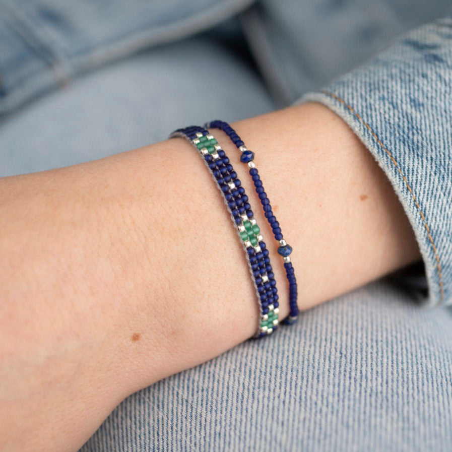 Duurzame sieraden | A Beautiful Story Summerlight Lapis Lazuli Silver Bracelet
