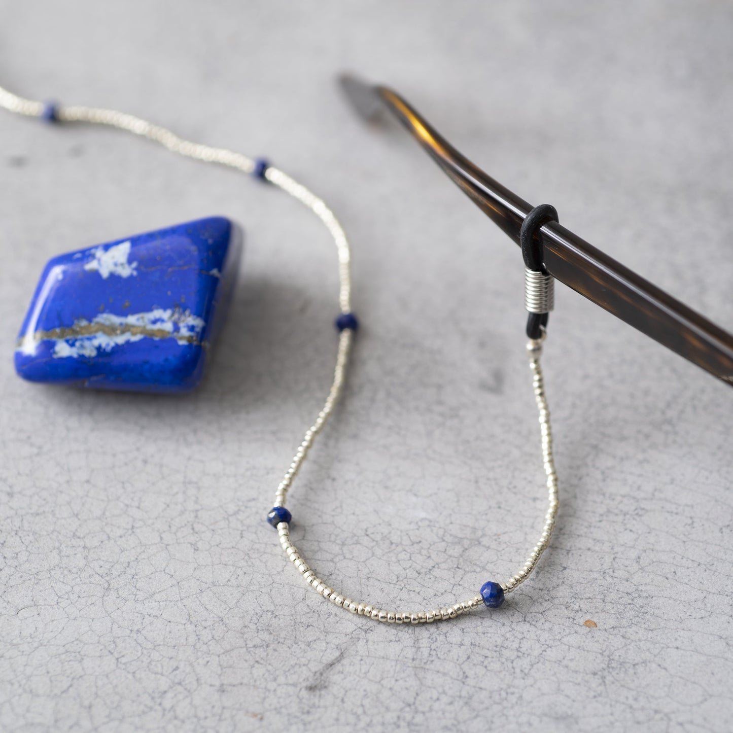 Duurzame Mode | A Beautiful Story Rainbow Lapis Lazuli Silver Glassescord