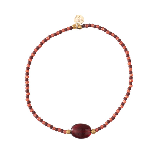Duurzame sieraden | A Beautiful Story Winter Garnet Gold Bracelet