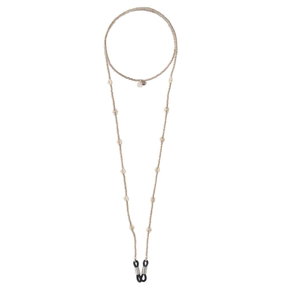 Duurzame Mode | A Beautiful Story Flower Smokey Quartz Silver Glasses Cord