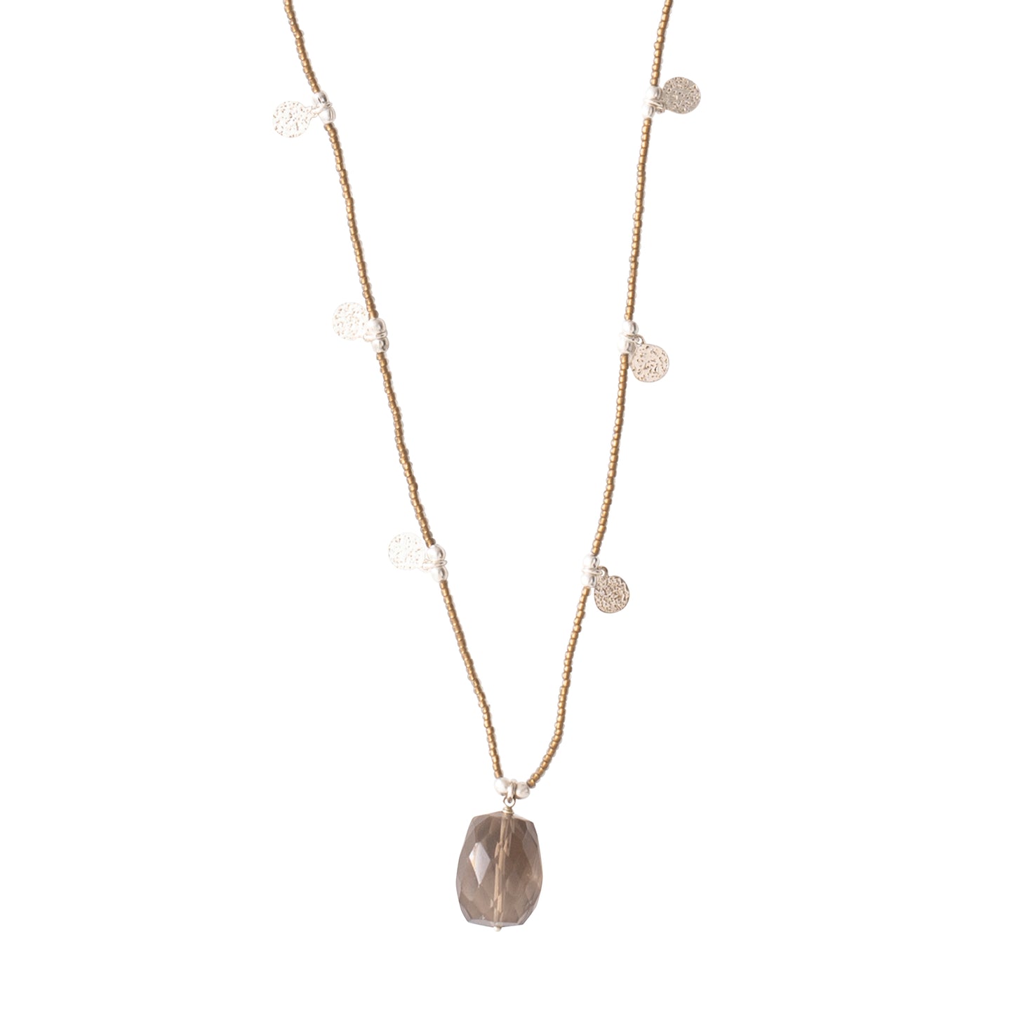 Smokey Quartz Silver Necklace | Sustainable jewelry