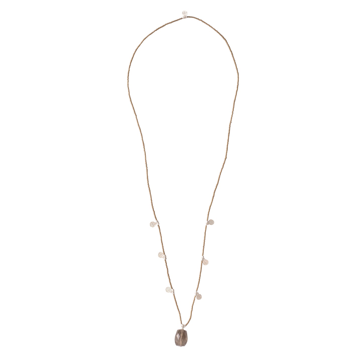 Smokey Quartz Silver Necklace | Sustainable jewelry