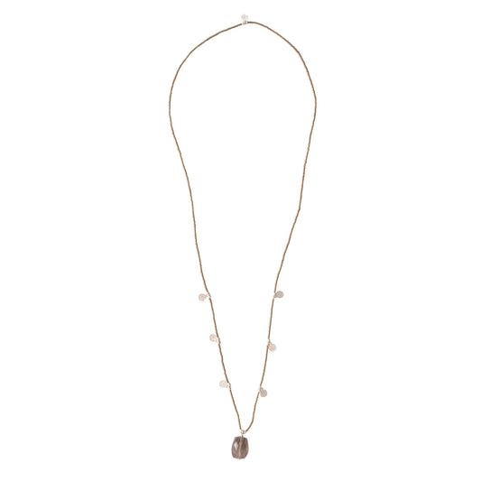 Smokey Quartz Silver Necklace | Sustainable jewelry