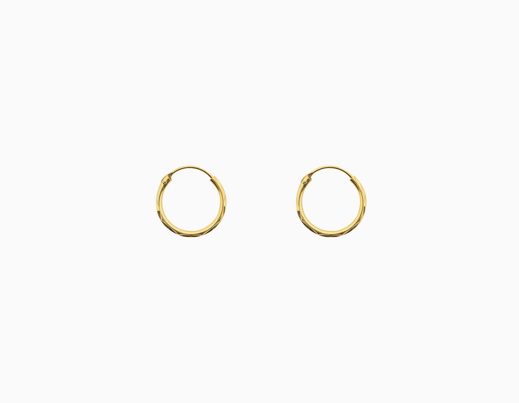 Flawed Small Diamond Cut Hoop - Harmonized - We care about style and our planet