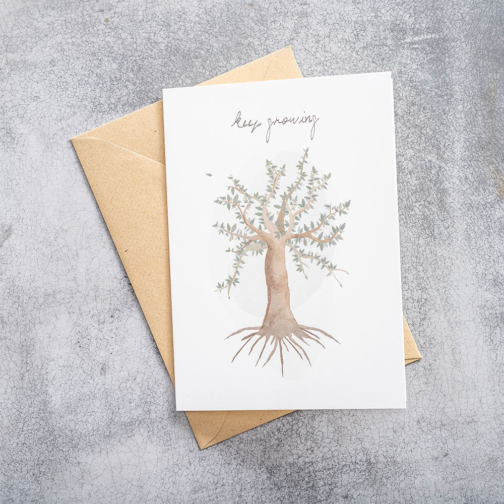 Harmonized Greeting card keep growing Kraft enveloppe