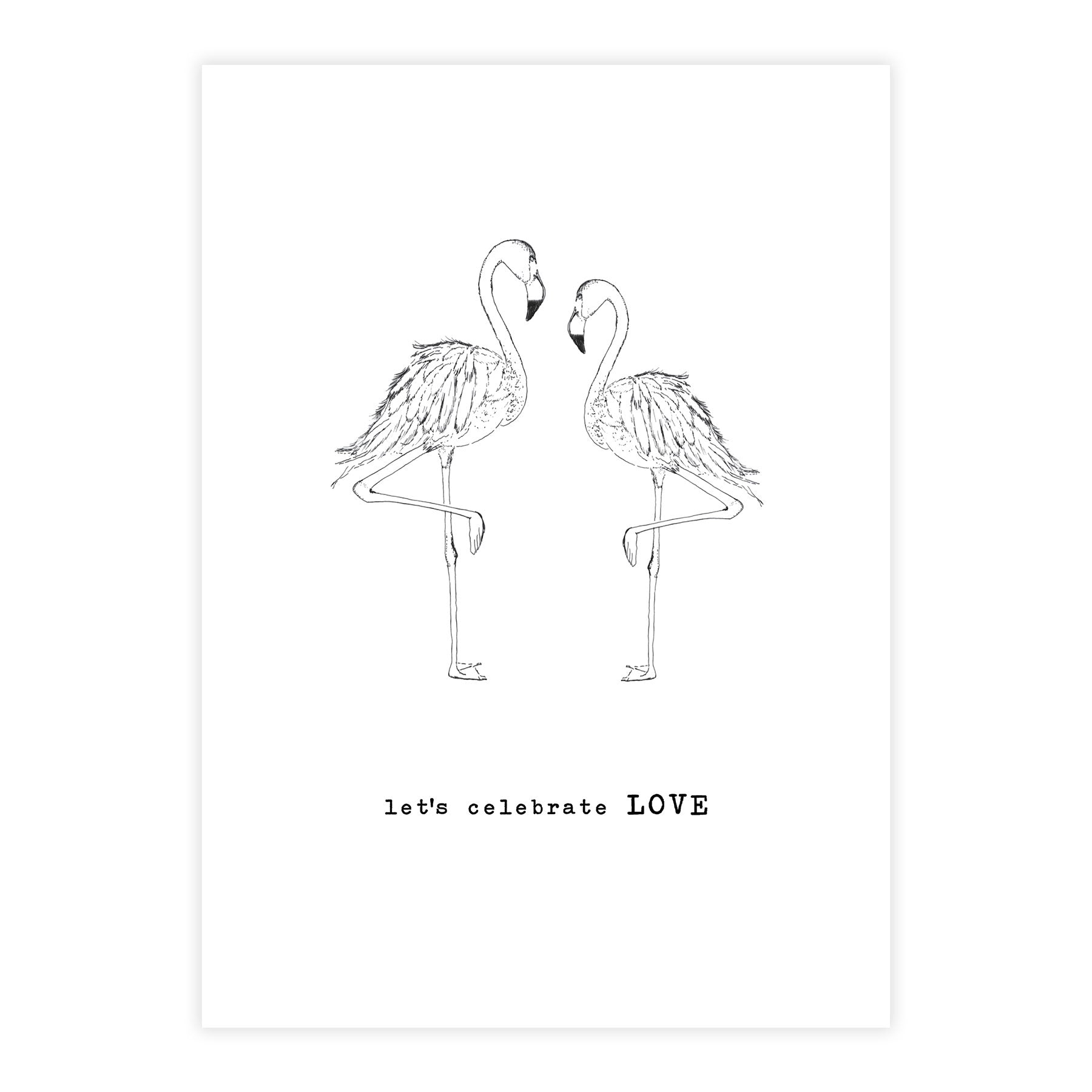 Duurzame Lifestyle | A Beautiful Story Postcard Flamingos