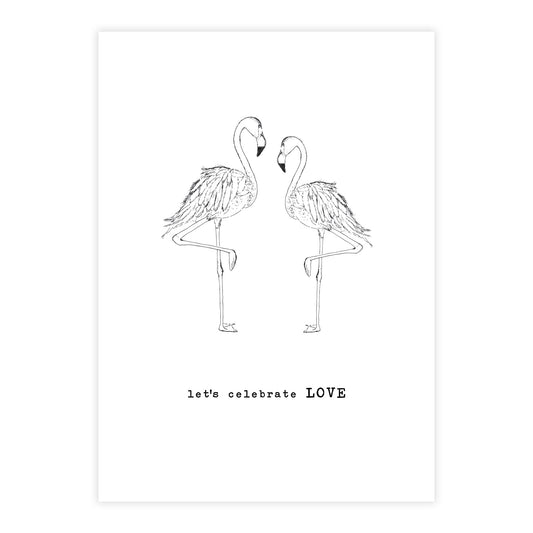 Duurzame Lifestyle | A Beautiful Story Postcard Flamingos