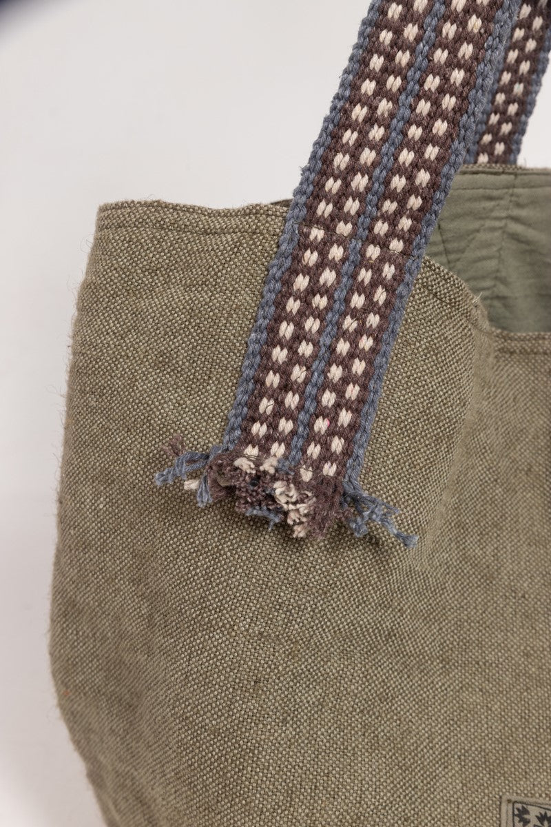 Harmonized Maxi bag Hennep Khaki Hemper detailfoto