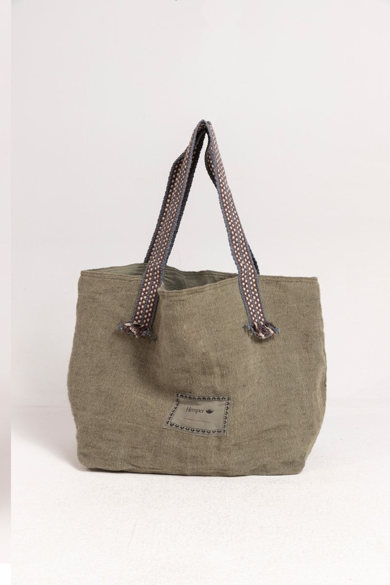 Harmonized Maxi bag Hennep Shopper LegergroenKhaki Hemper