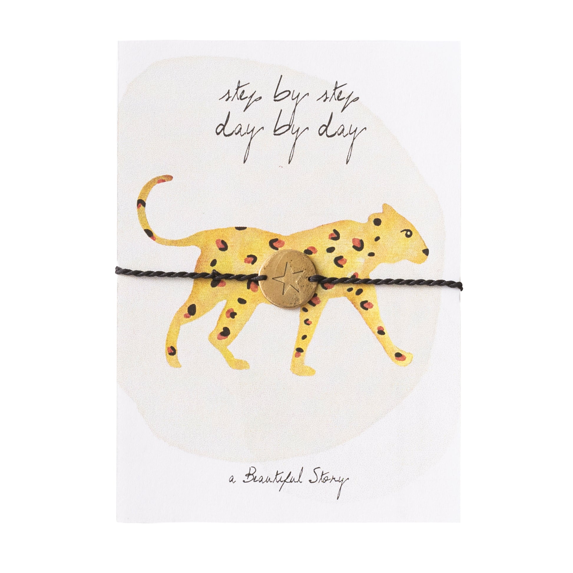 A Beautiful Story Kaart met armband leopard Harmonized