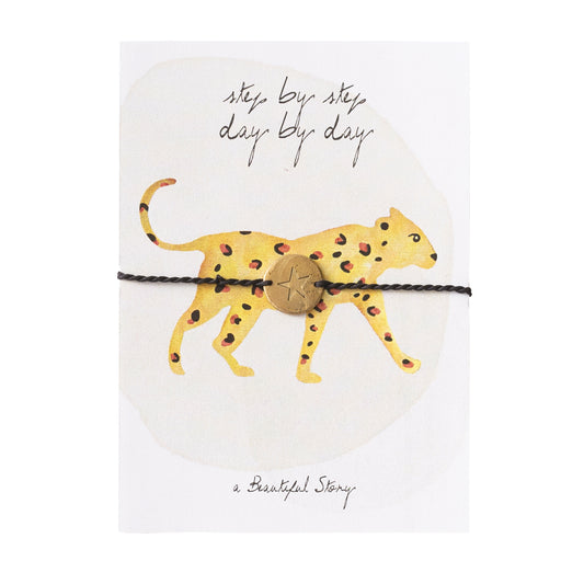 A Beautiful Story Kaart met armband leopard Harmonized