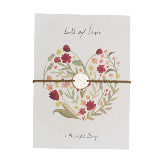 Wenskaart Aarmband Lots of love A Beautiful Story Harmonized Jewelry Greetingcard
