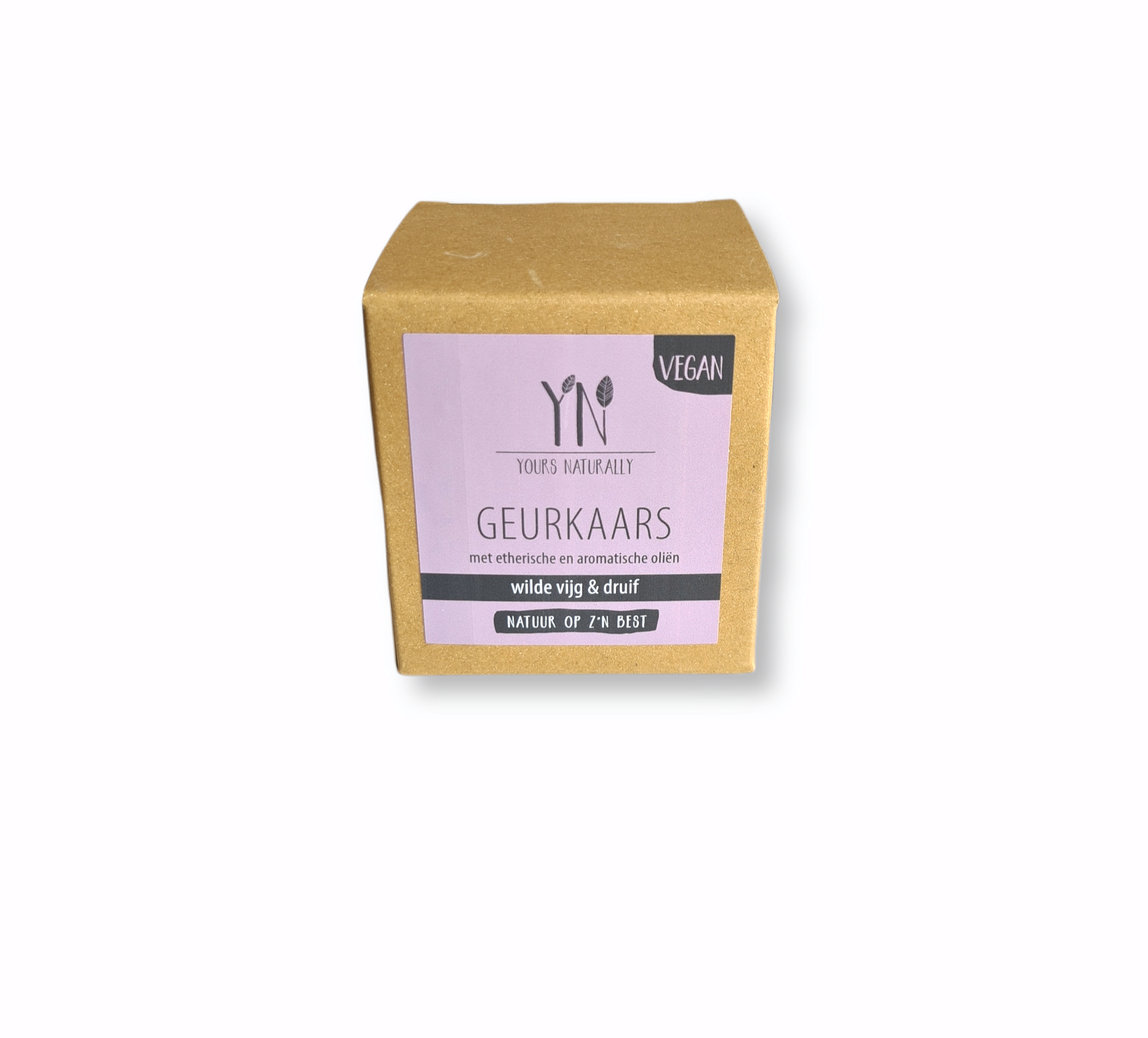 Geurkaars Wilde Vijg Druif Yours Naturally Soja Koolzaad zonder Parafine  Gerecyclede verpakking