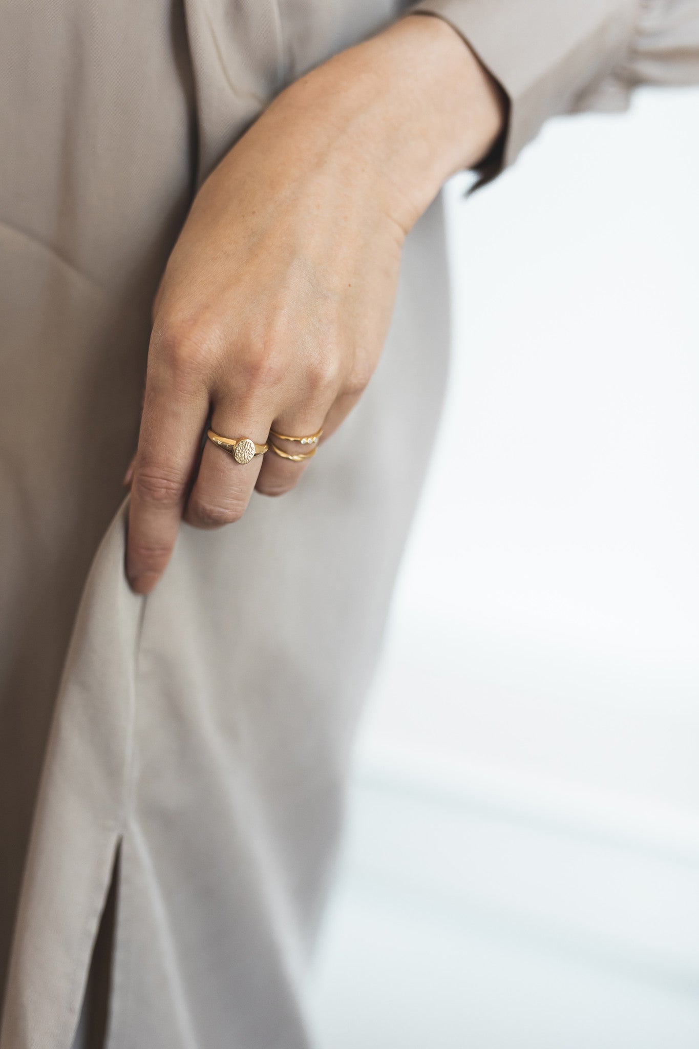 Duurzame Sieraden | Riverstones Wildflower Singet Ring goud