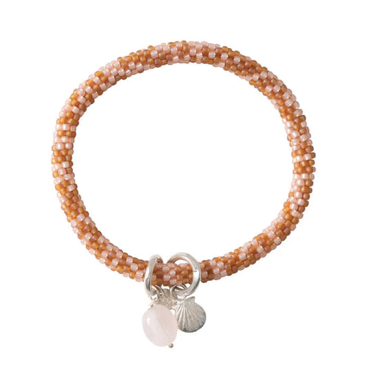 Jacky Multi Color Rose Quartz Silver Bracelet