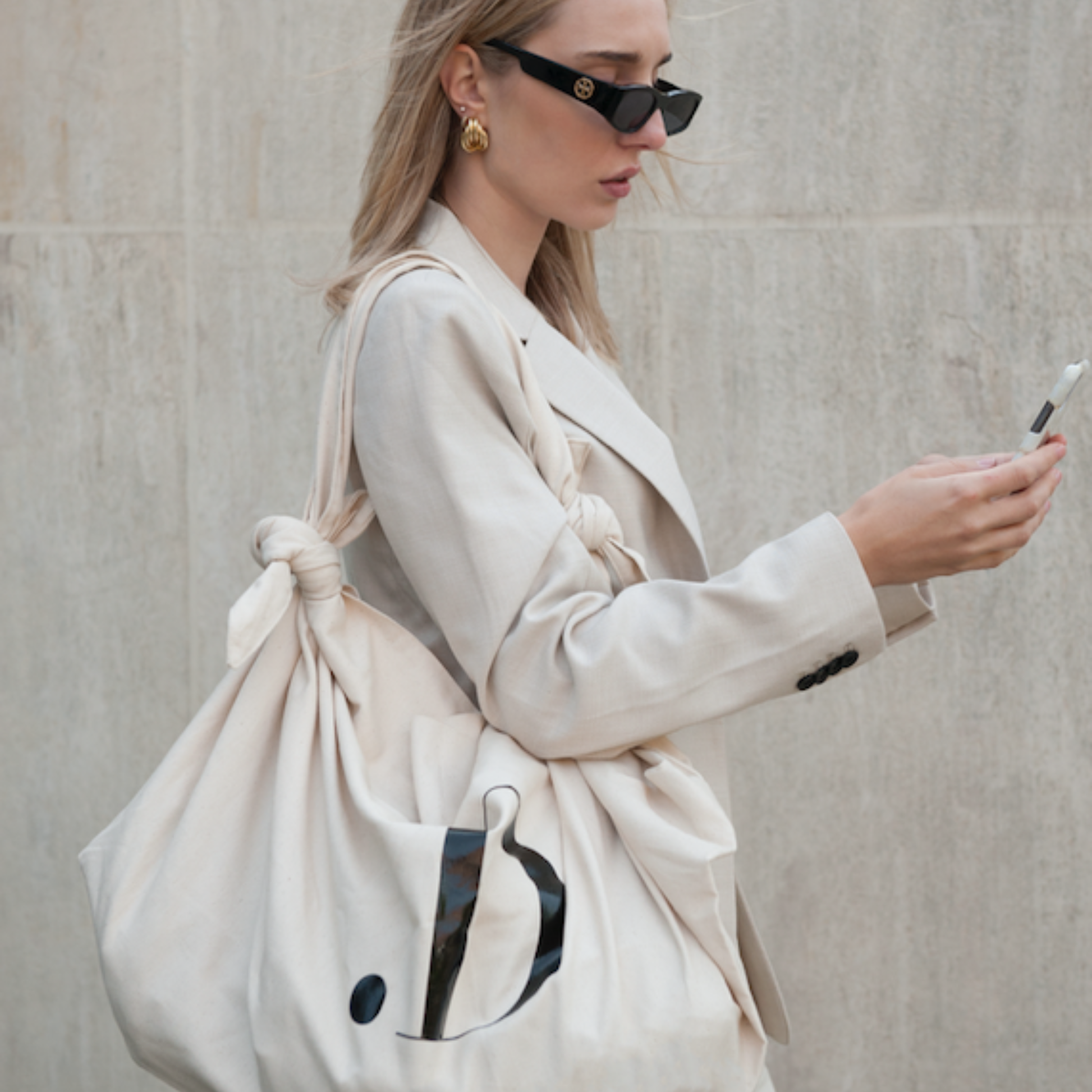 Duurzame Shopper Studio Dai Creme Signature