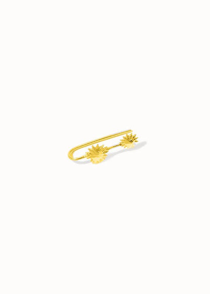 Oorbel Sol - 3 Micron goud verguld pp gerecycled 925 sterling zilver