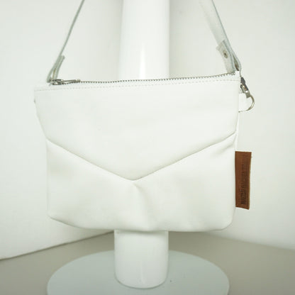 Reclycled Leren Schoudertas Naomi Rachel Tíman Small Bag Wit