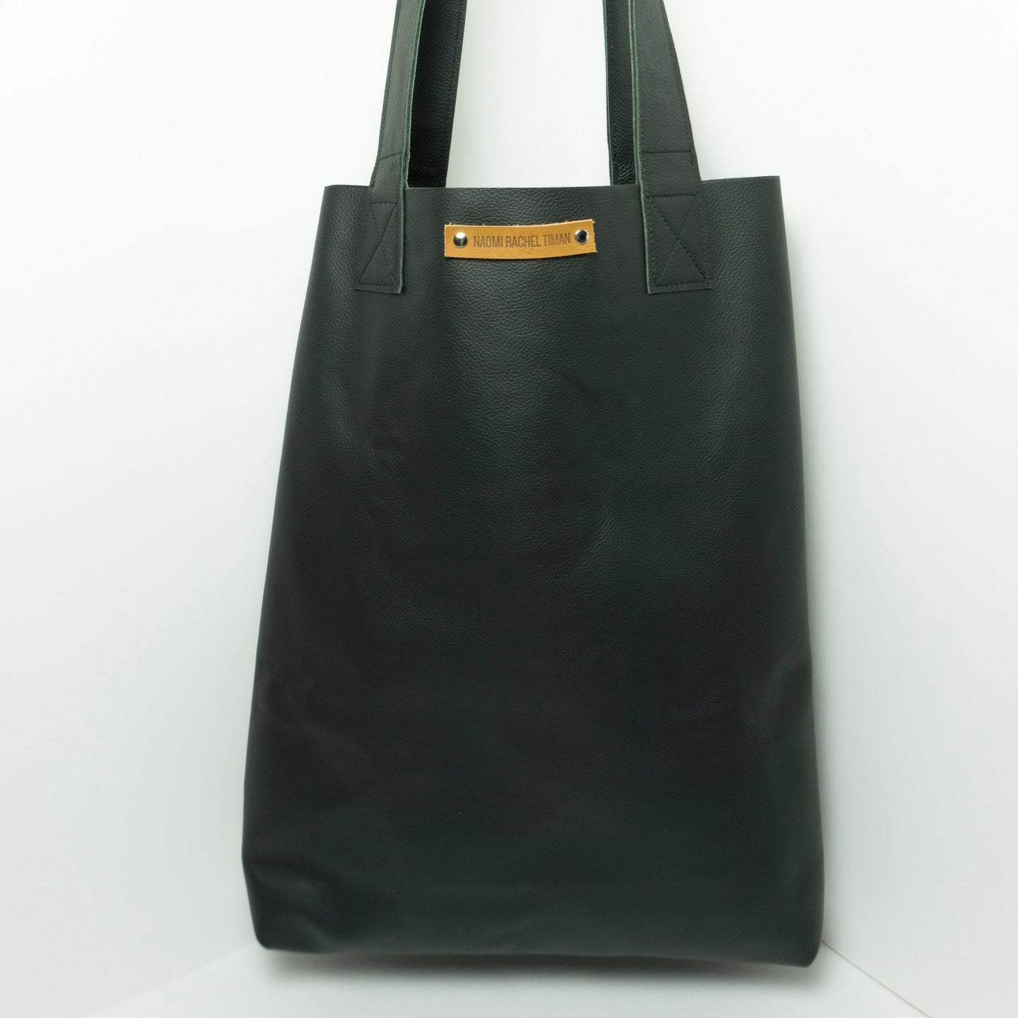 Gerecycled Leren Totebag Zwart Naomi Rachel Timan