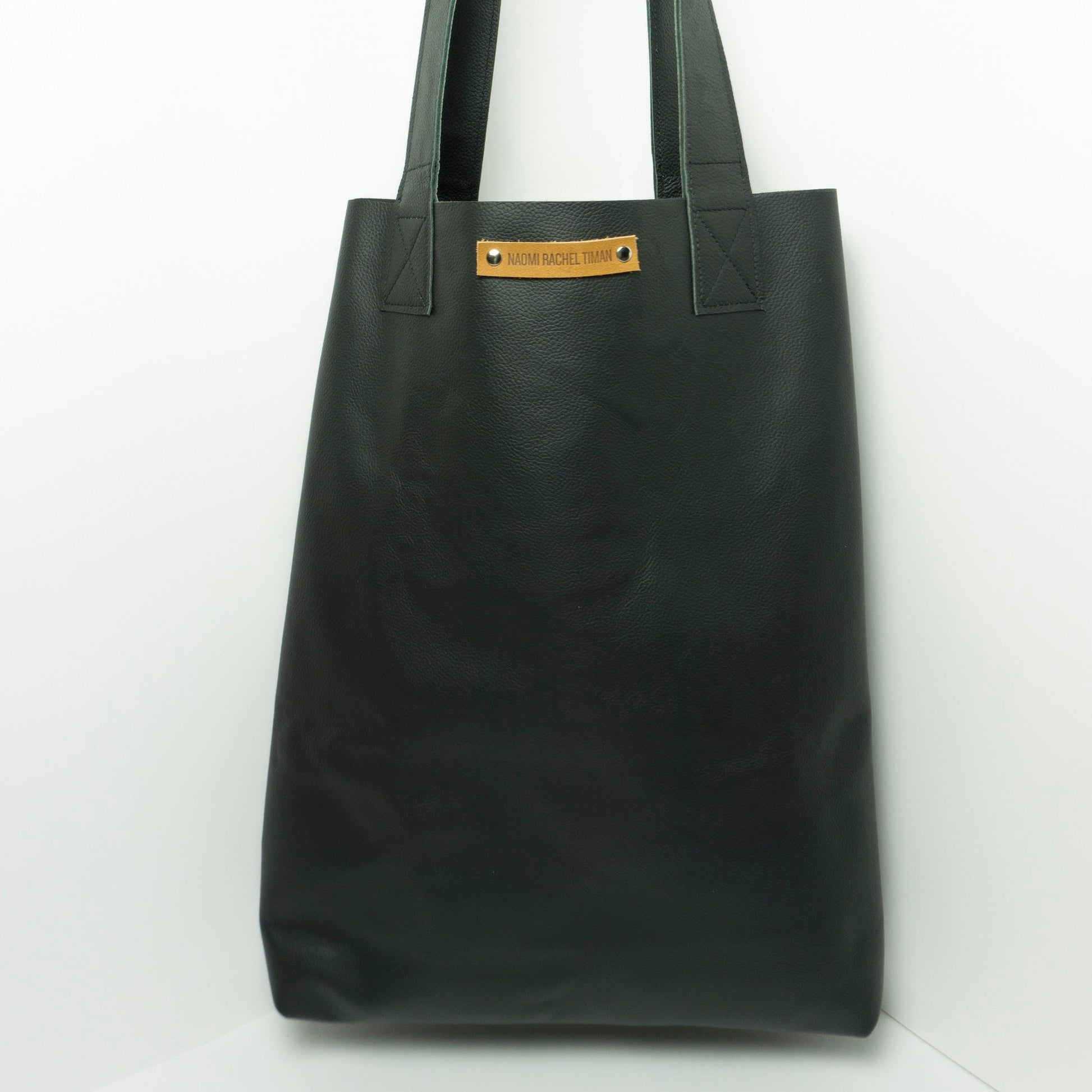 Gerecycled Leren Totebag Zwart Naomi Rachel Timan