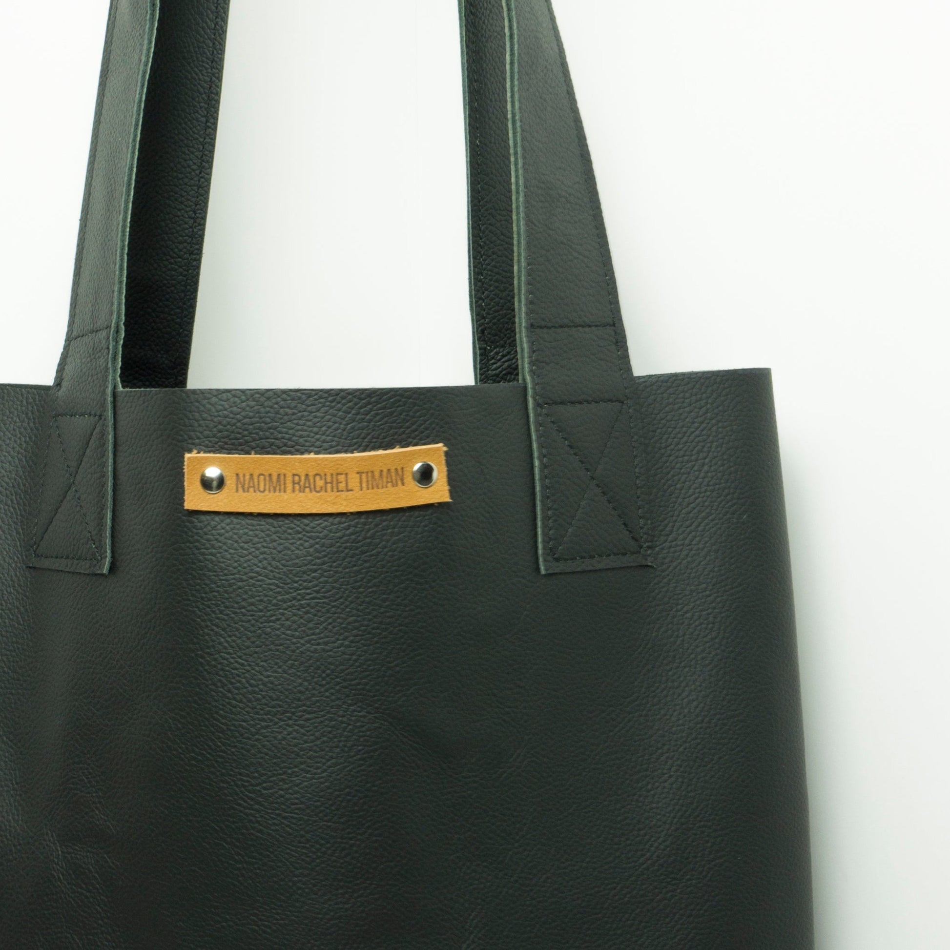 Gerecycled Leren Totebag Zwart Naomi Rachel Timan