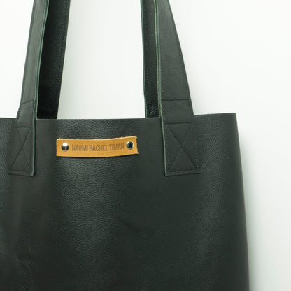 Gerecycled Leren Totebag Zwart Naomi Rachel Timan