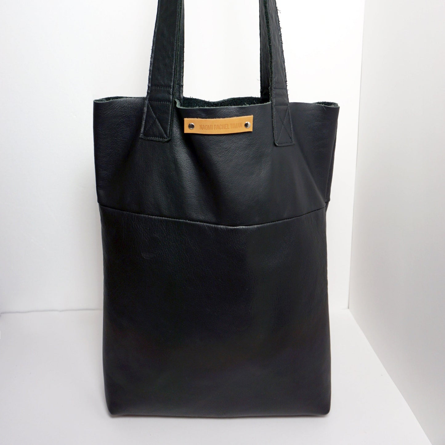 Totebag Met Wallet Gerecycled Leer Zwart Naomi Rachel Timan